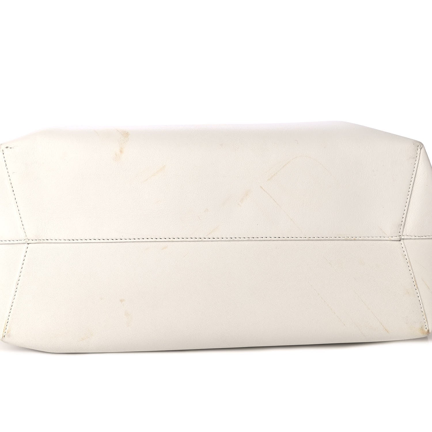 Mansur Gavriel Calfskin Large Shopping Tote White Blu 6 of 6