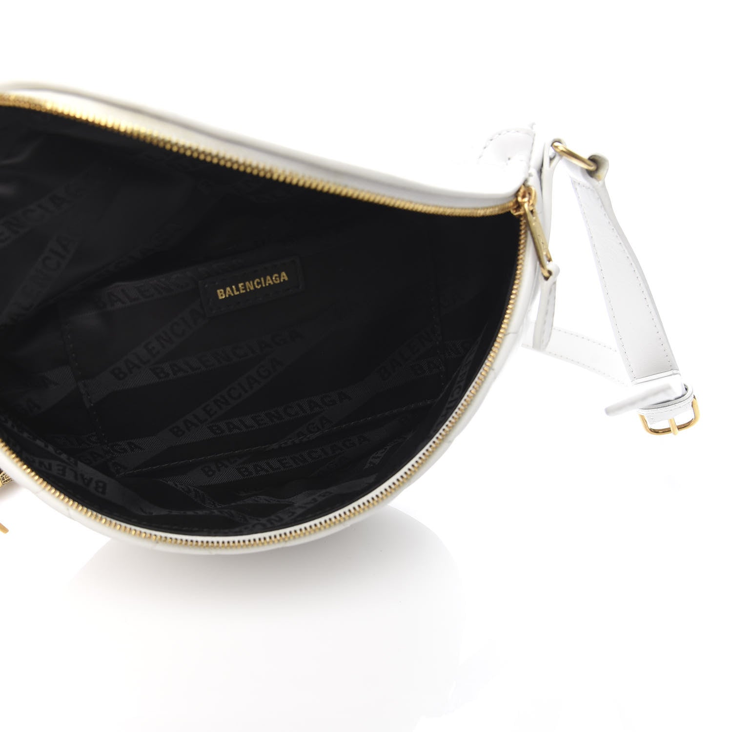 Balenciaga Calfskin Quilted Charms XXS Souvenir Belt Bag White 5 of 8