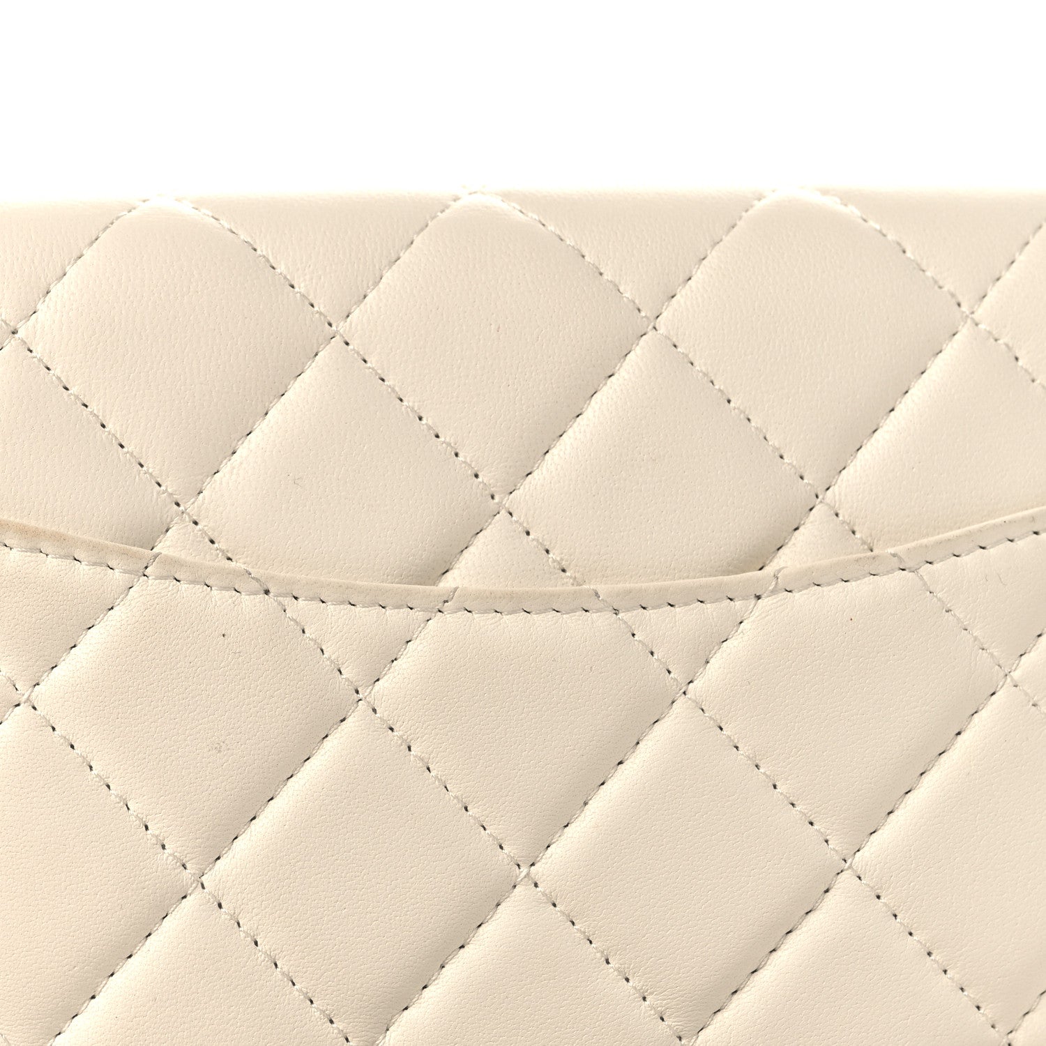 Chanel Lambskin Enamel Quilted Pearl Crush Wallet On Chain WOC White 12 of 12