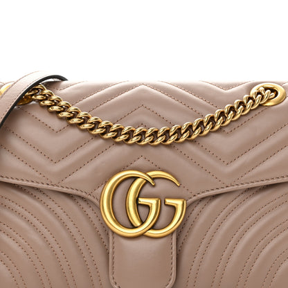 Gucci Calfskin Matelasse Small GG Marmont Shoulder Bag Porcelain Rose 8 of 12