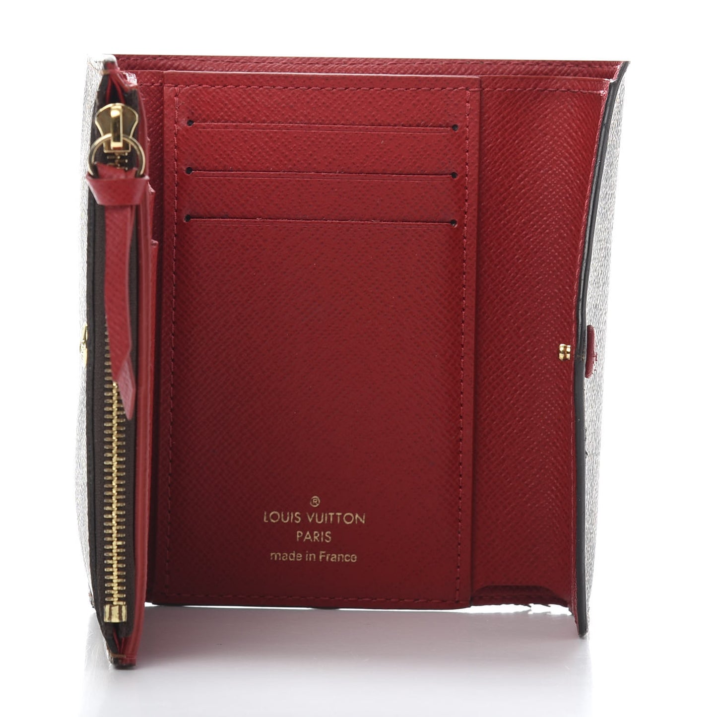 Damier Ebene Victorine Wallet Red