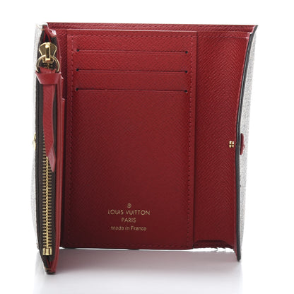 Louis Vuitton Damier Ebene Victorine Wallet Red 5 of 9