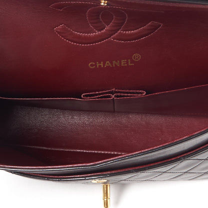 Chanel Lambskin Quilted Medium Double Flap Black 7 of 10