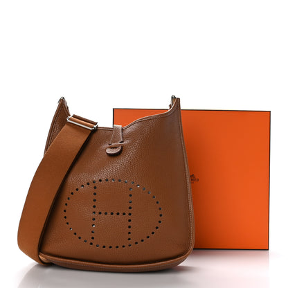 Hermes Taurillon Clemence Evelyne III PM Gold 11 of 11