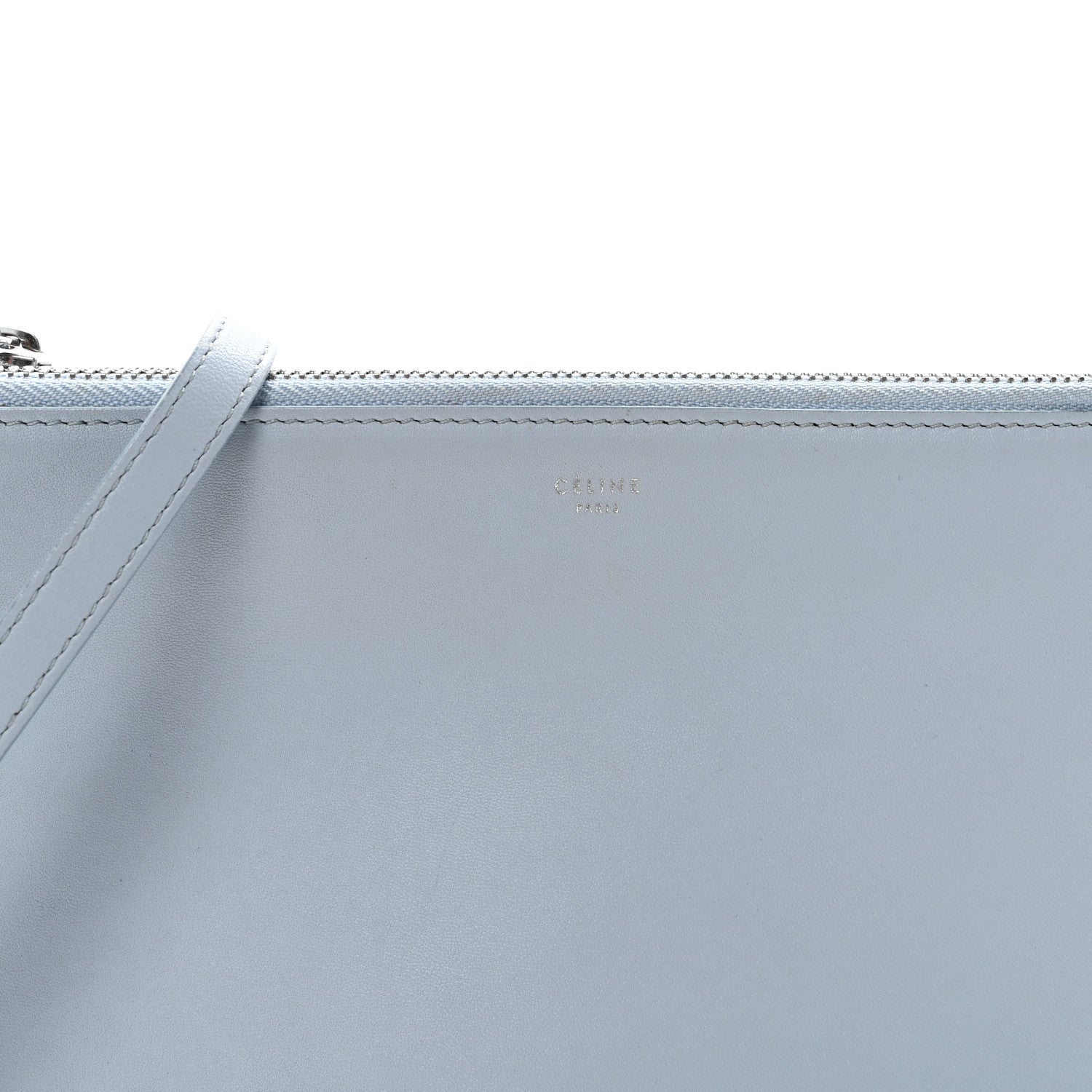 Celine Lambskin Large Trio Crossbody Bag Sky 7 of 9