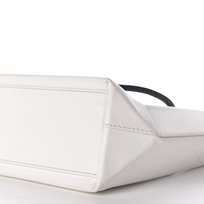 Balenciaga Squared Calfskin Logo Shopping Tote XXS White 7 of 12