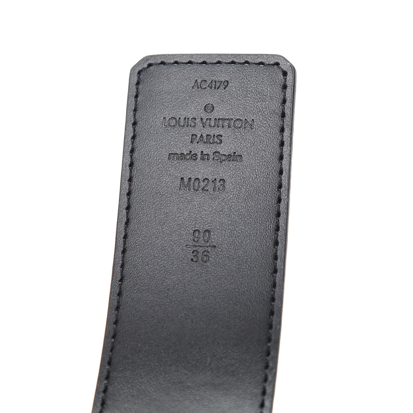 Damier Graphite 40mm LV Initiales Belt 90 36