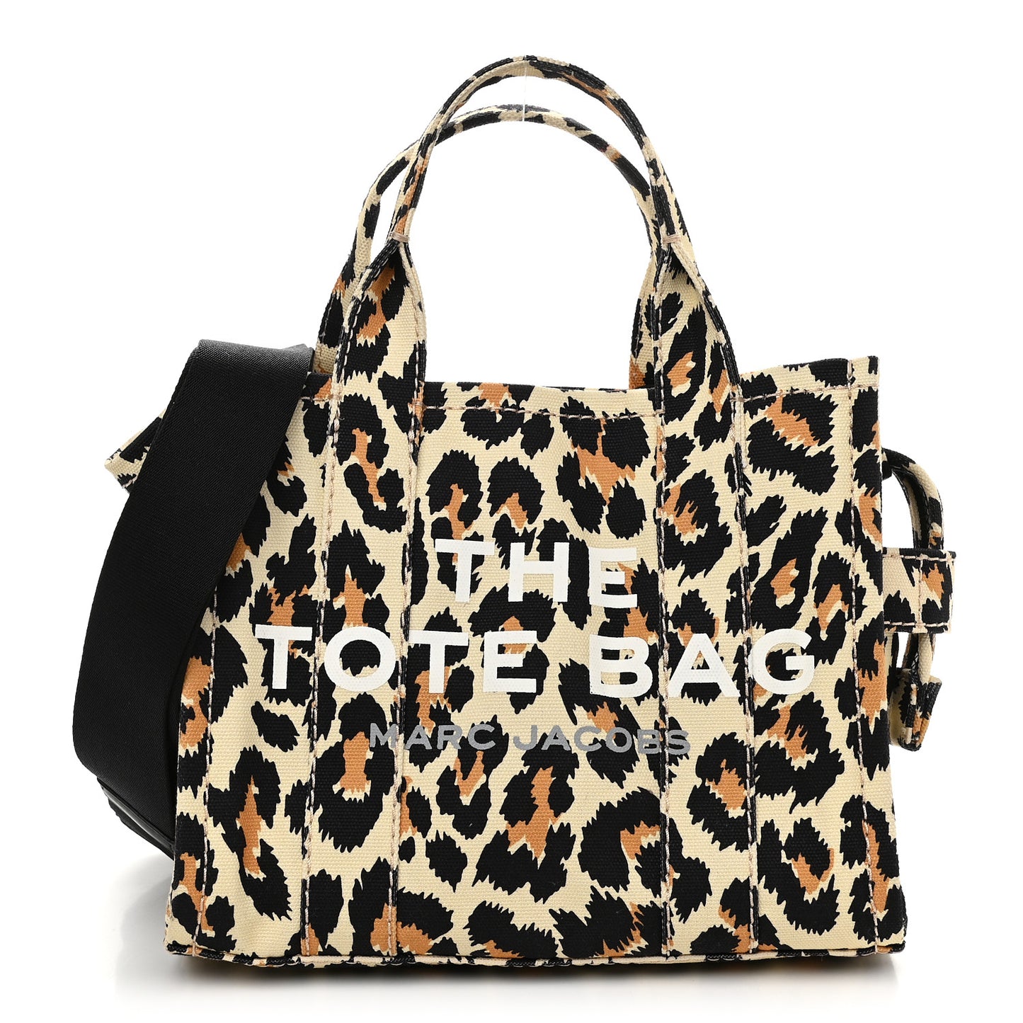 Cotton Canvas Leopard Print Mini The Traveler Tote Bag