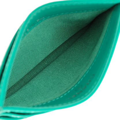 Chanel Patent Quilted Card Holder Green 7 of 11