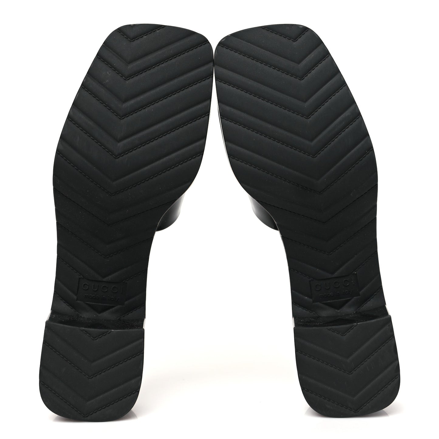 Rubber Gucci Logo Womens Platform 20/60mm Slide Sandals 36 Black