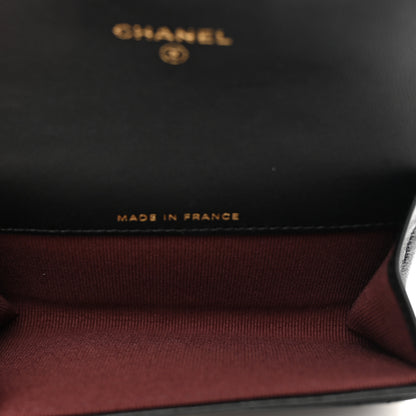 Chanel Lambskin Quilted Flap Card Holder Black 5 of 9