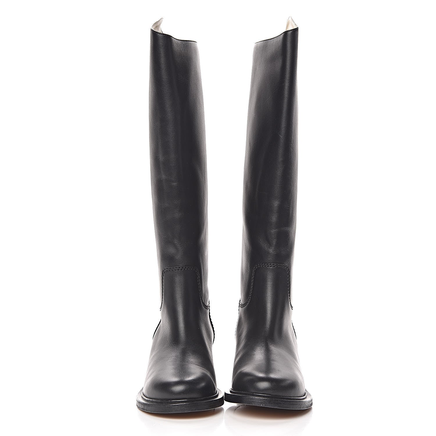 Chanel Calfskin Knee High Boots 41 Black 2 of 11