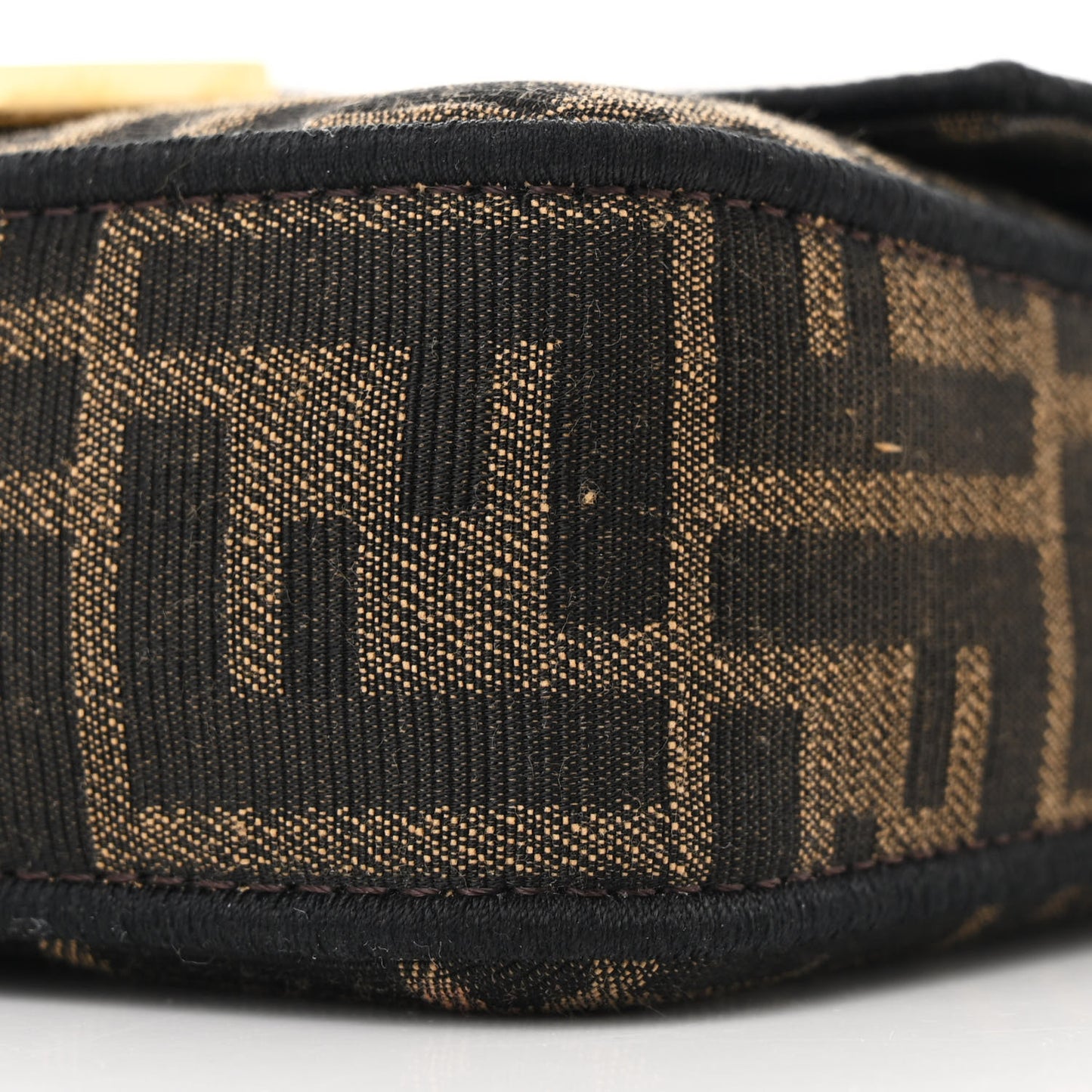 Fabric Jacquard FF 1974 Mini Baguette Tobacco Moro Black