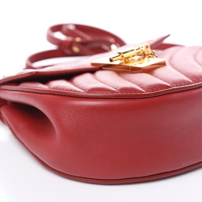 Chloe Calfskin Quilted Mini Drew Bijou Shoulder Bag Dahlia Red 8 of 11