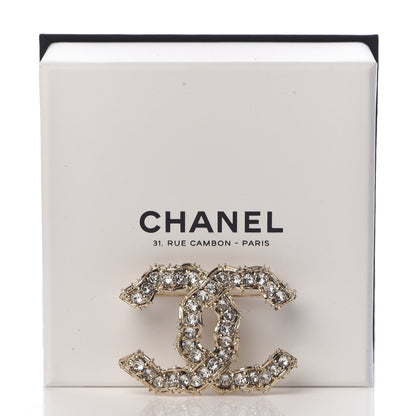 Chanel Crystal CC Camellia Express Brooch Gold 5 of 5
