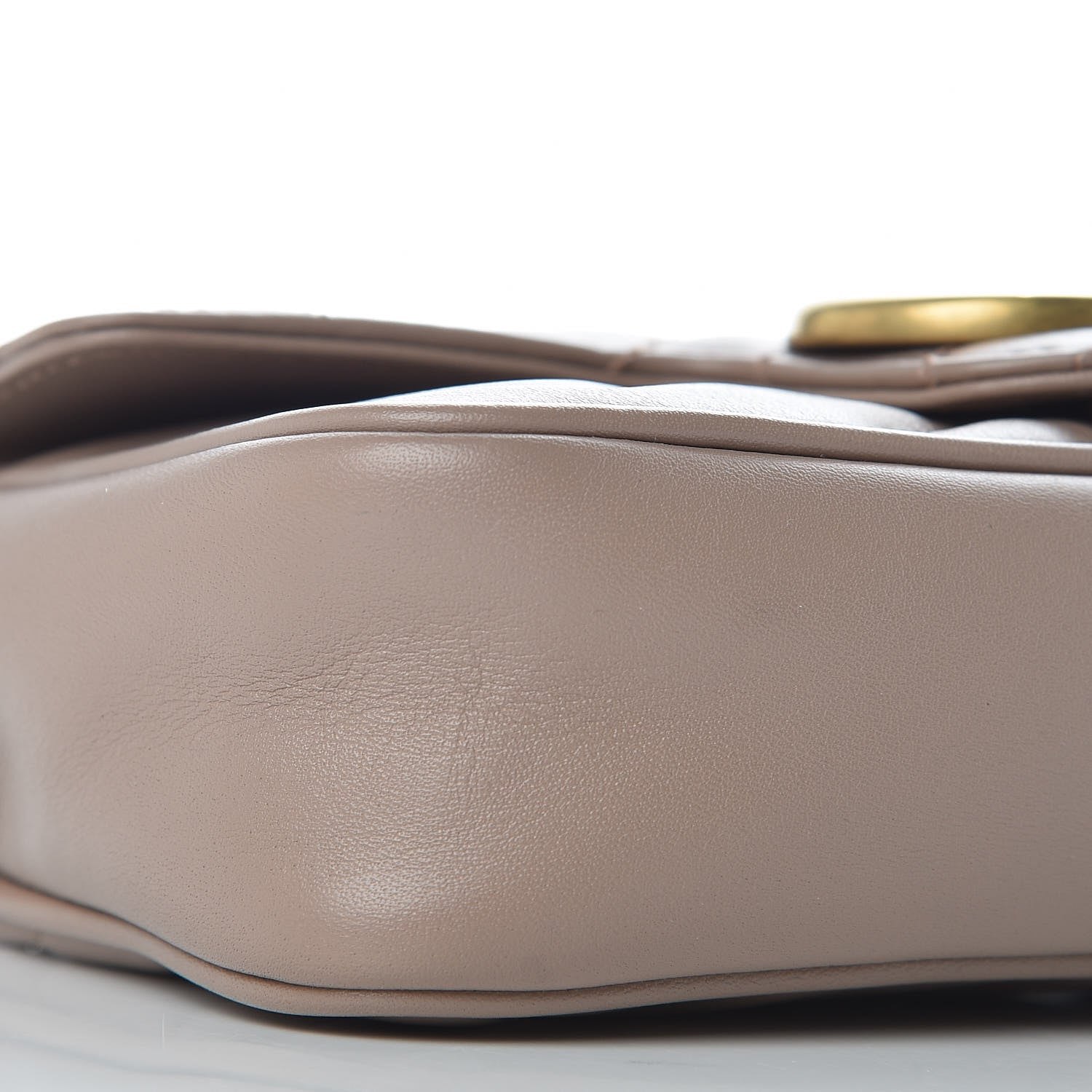 Gucci Calfskin Matelasse Super Mini GG Marmont Shoulder Bag Porcelain Rose 8 of 10