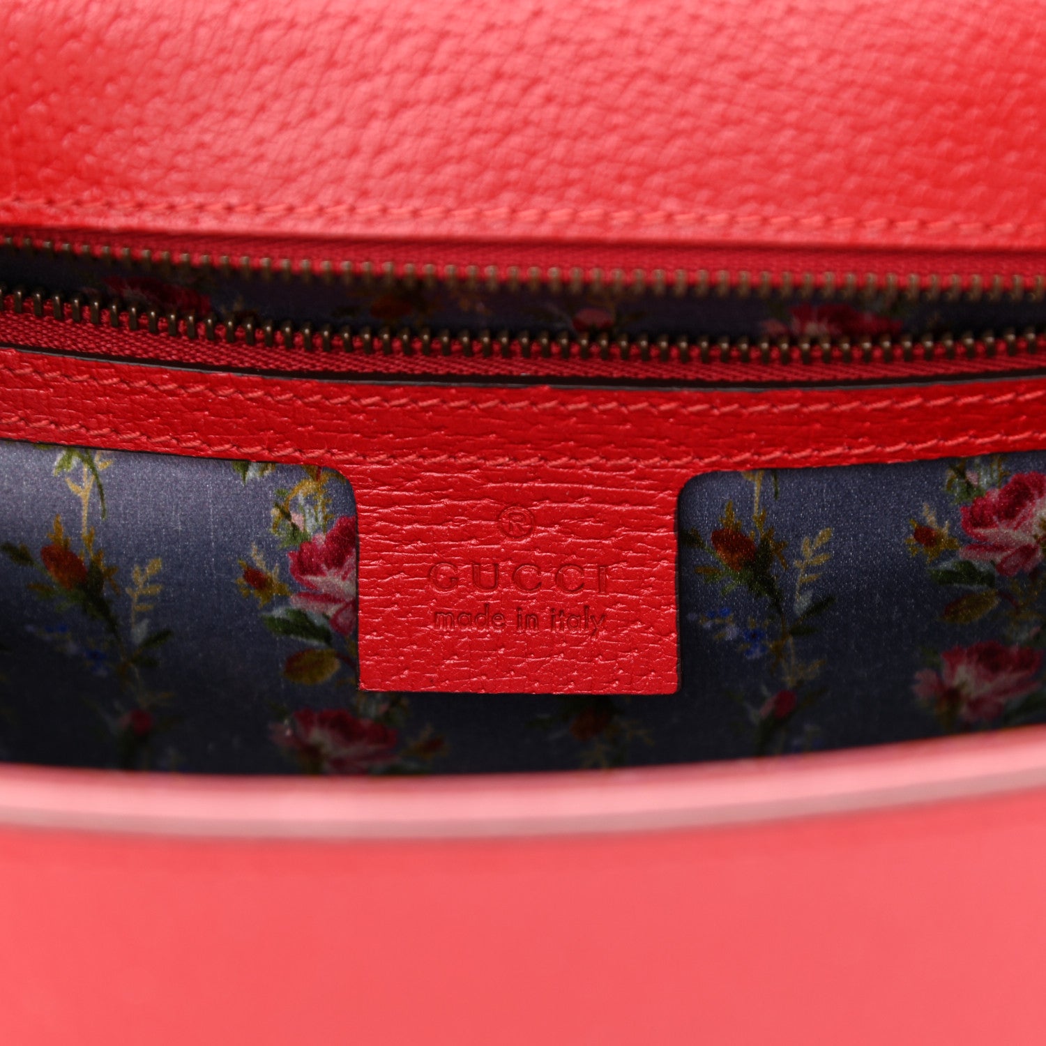 Gucci Calfskin Bamboo Web Medium Falena Moth Top Handle Bag Hibiscus Red 6 of 12