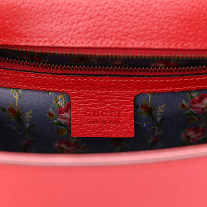 Gucci Calfskin Bamboo Web Medium Falena Moth Top Handle Bag Hibiscus Red 6 of 12
