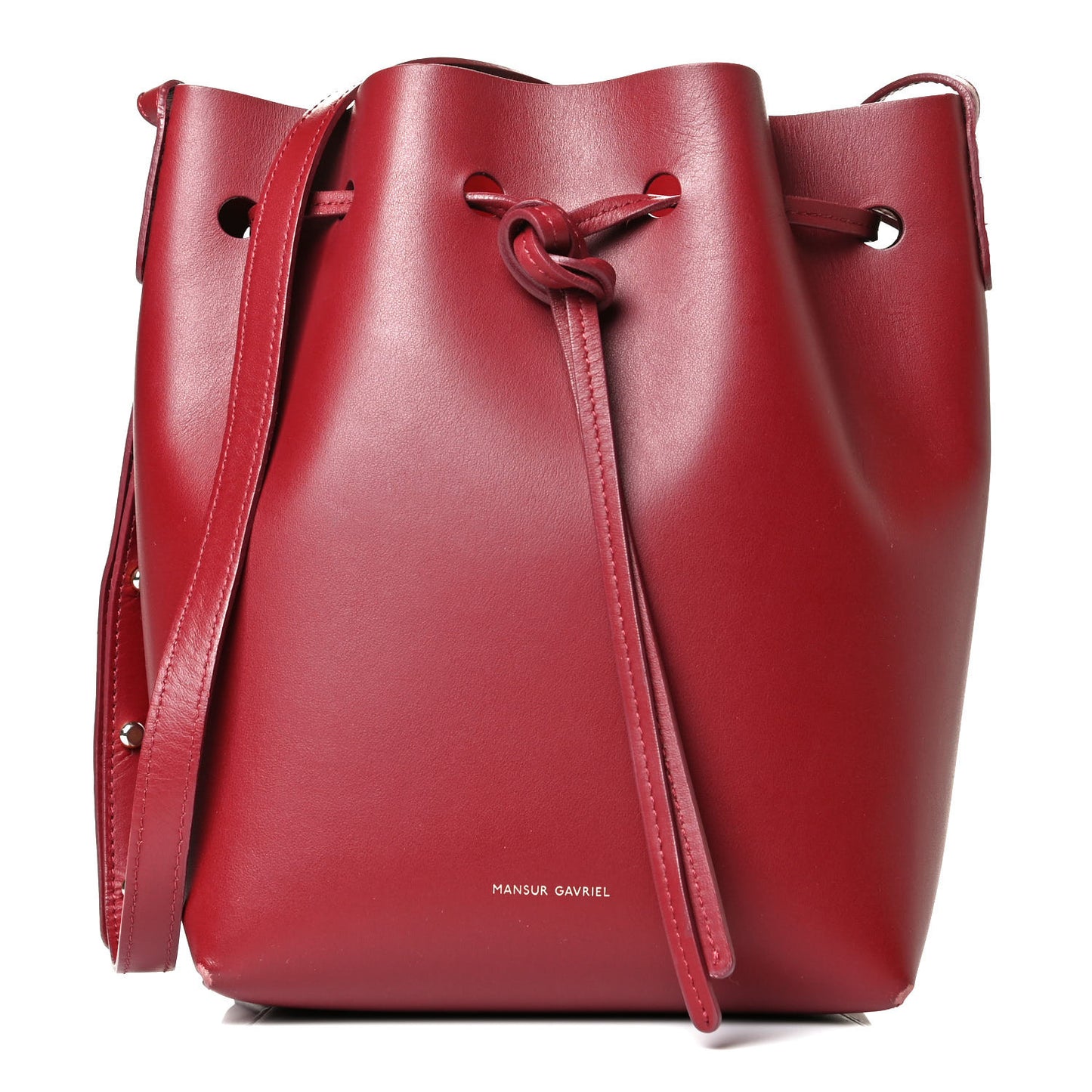 Calfskin Mini Bucket Bag Burgundy