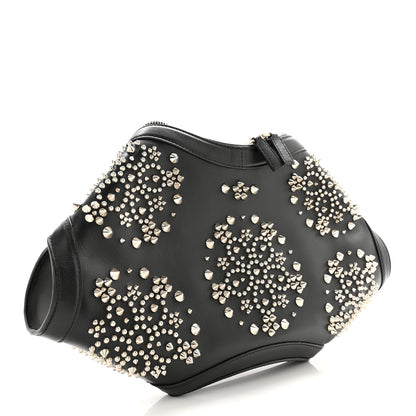 Alexander McQueen Calfskin Studded De Manta Clutch Black 3 of 9