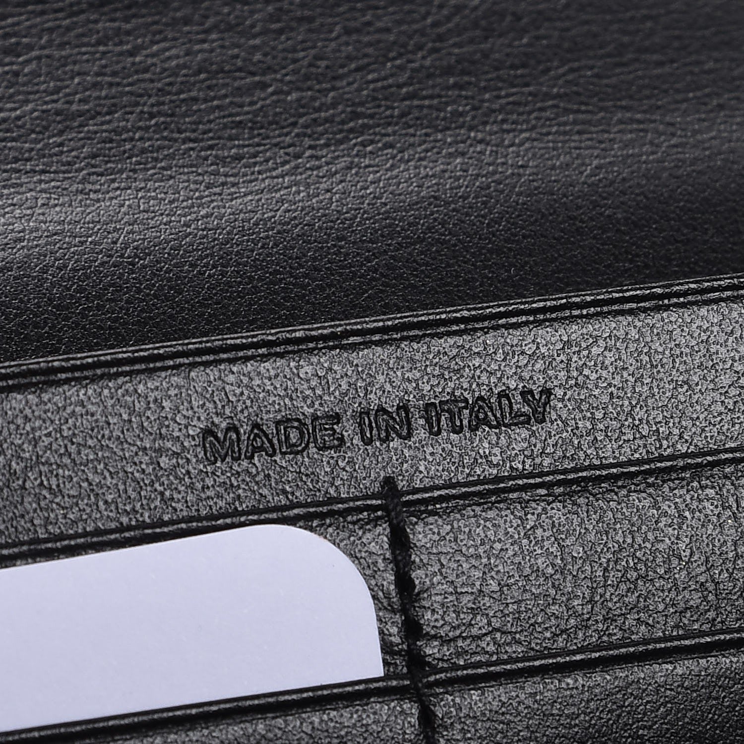 Saint Laurent Calfskin Crocodile Embossed Large Monogram Flap Wallet Black 7 of 8