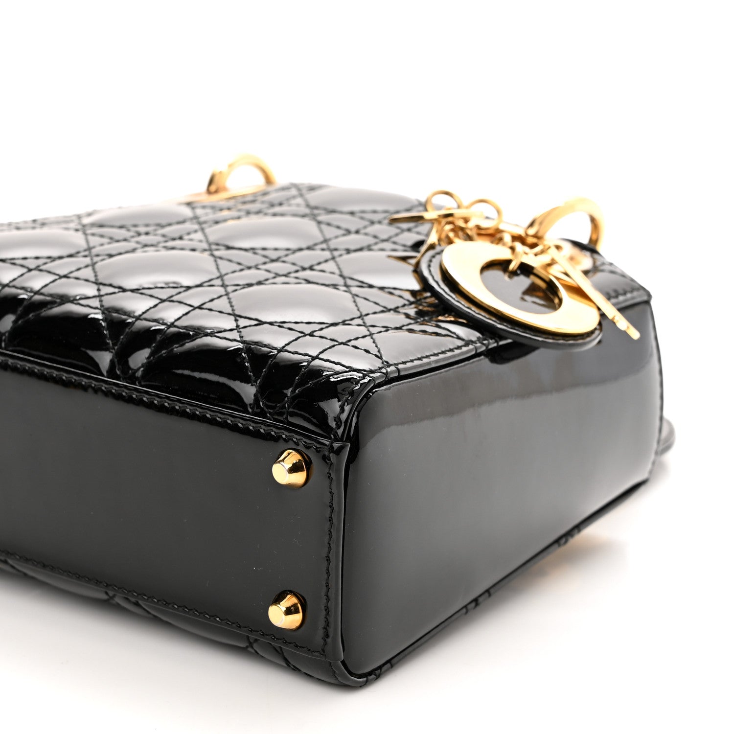 Christian Dior Patent Cannage Mini Lady Dior Black 8 of 9