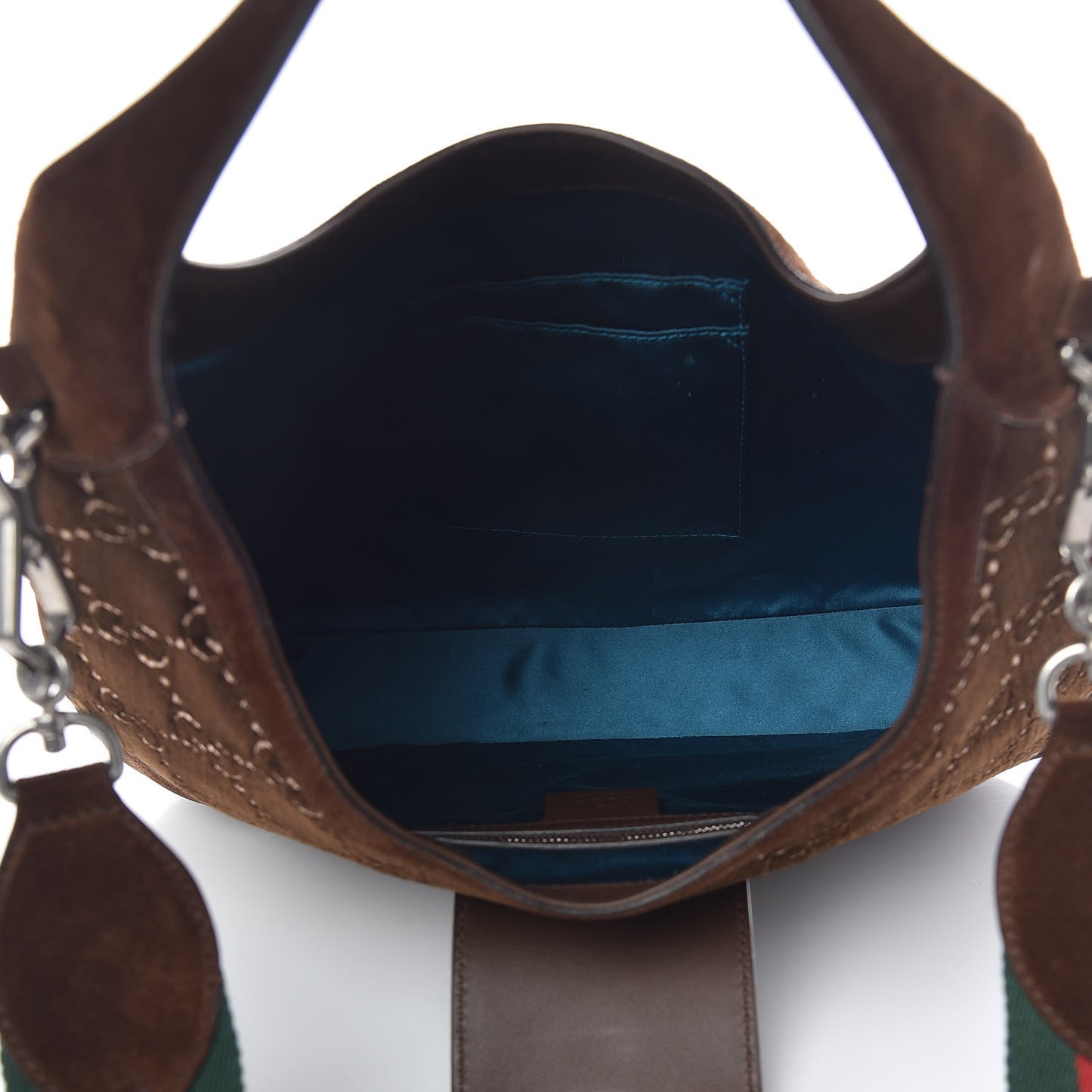 Velvet GG Monogram Web Medium Dionysus Hobo Brown