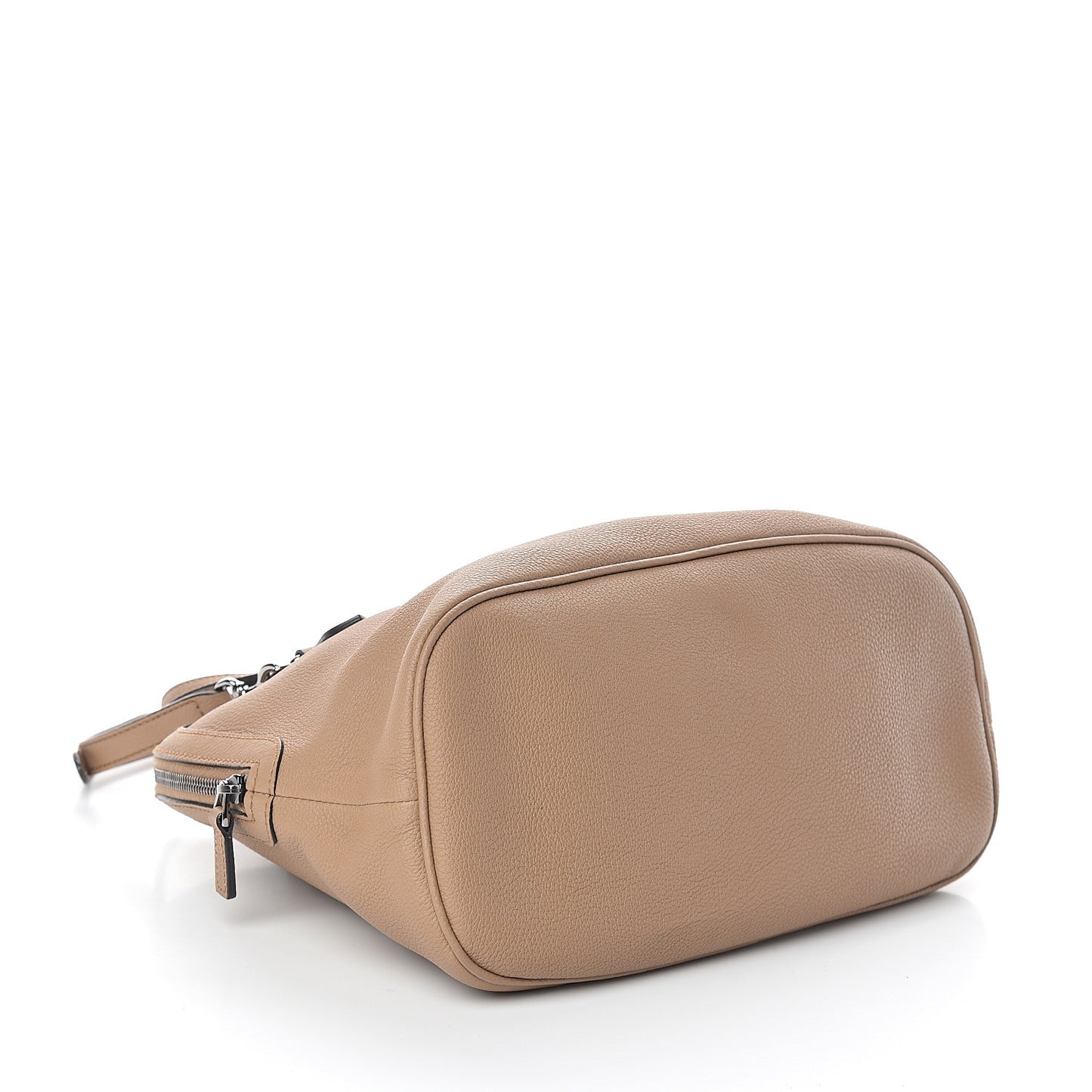 Calfskin Medium Dome Bag Light Brown