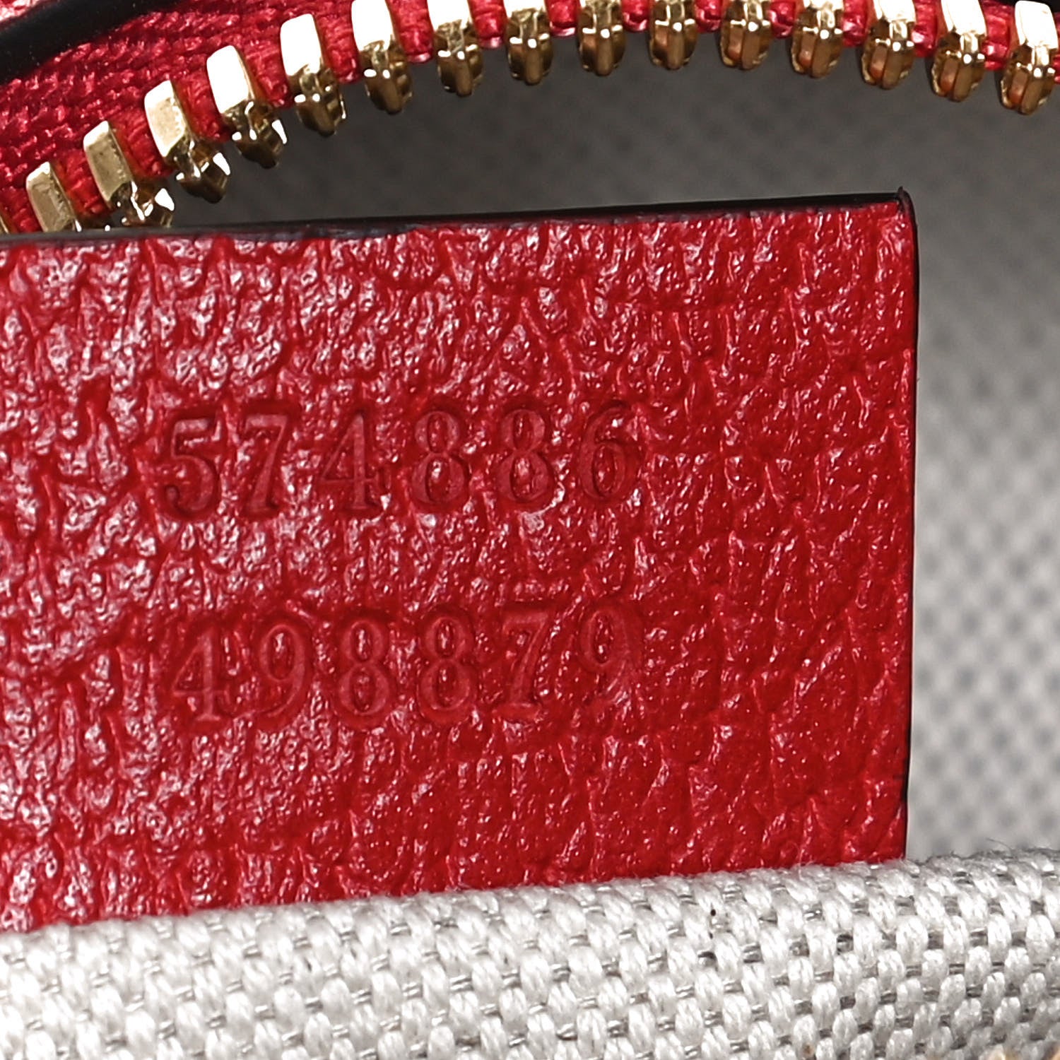 Gucci GG Supreme Monogram Apple Small Retro Interlocking G Shoulder Bag Beige Multicolor Lobster Red 7 of 12