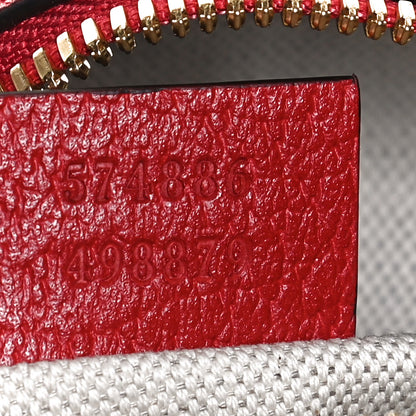 Gucci GG Supreme Monogram Apple Small Retro Interlocking G Shoulder Bag Beige Multicolor Lobster Red 7 of 12