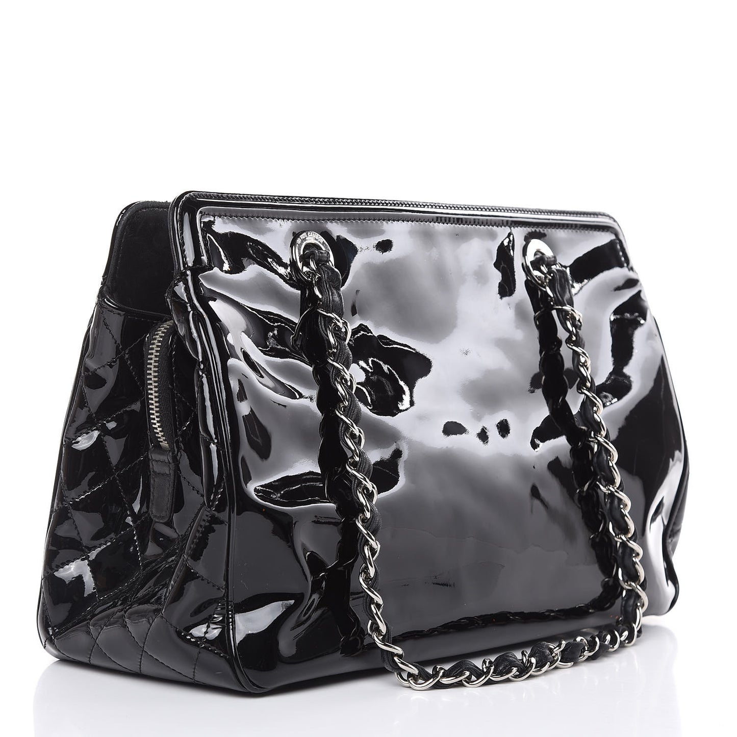 Vinyl Lipstick Ligne Tote Black