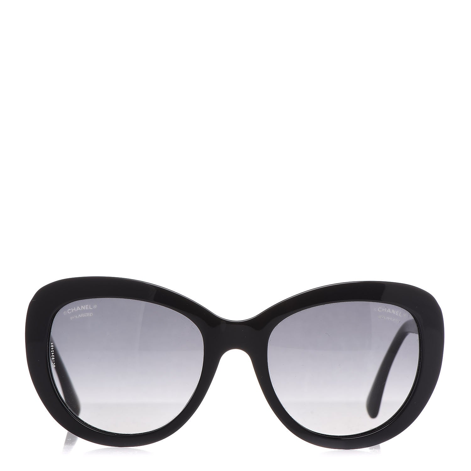 Chanel Polarized Butterfly Signature Sunglasses 5346 Black 2 of 6