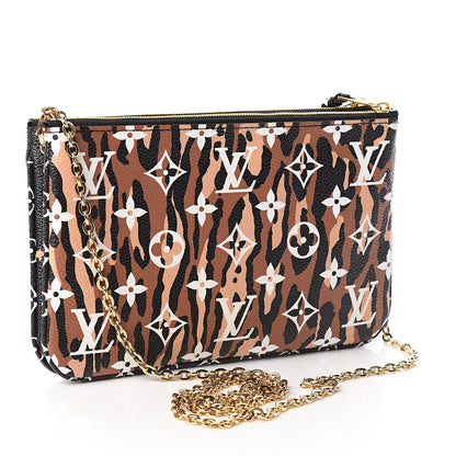 Louis Vuitton Monogram Giant Jungle Pochette Double Zip Black 3 of 10