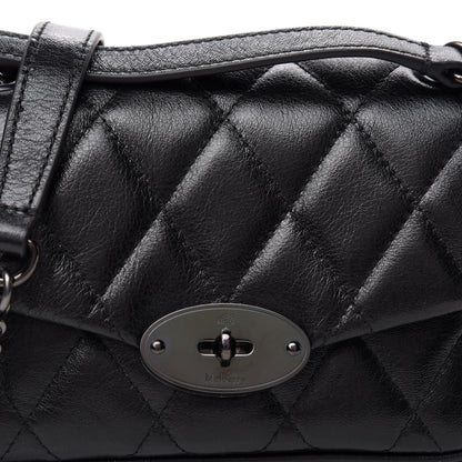 Mulberry Shiny Calfskin Quilted Mini Darley Shoulder Bag Black 11 of 11