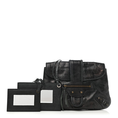 Balenciaga Agneau Classic Hardware Pouch Flap Clutch Black 1 of 8