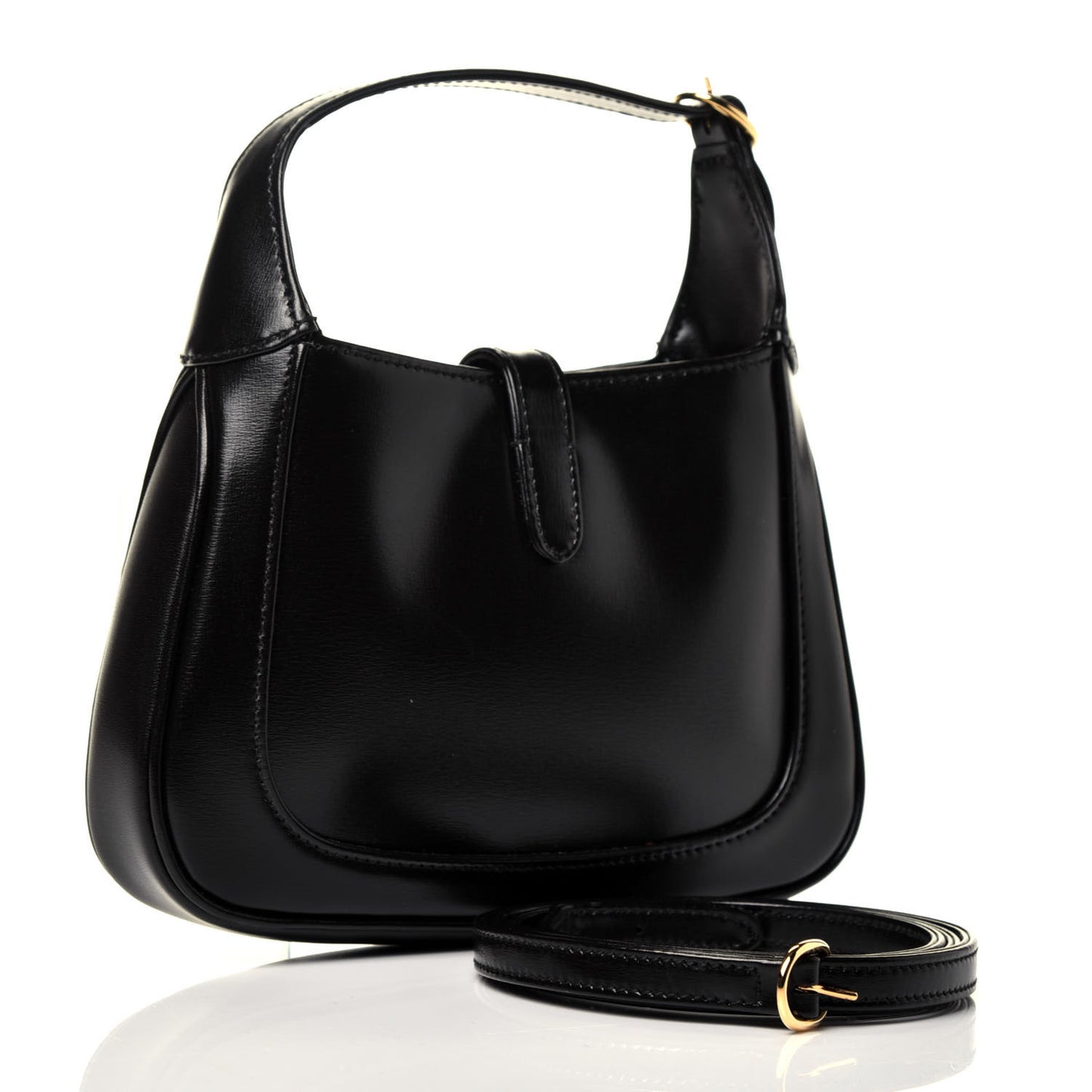 Boarded Dyana Lux Calfskin Mini Jackie 1961 Hobo Black