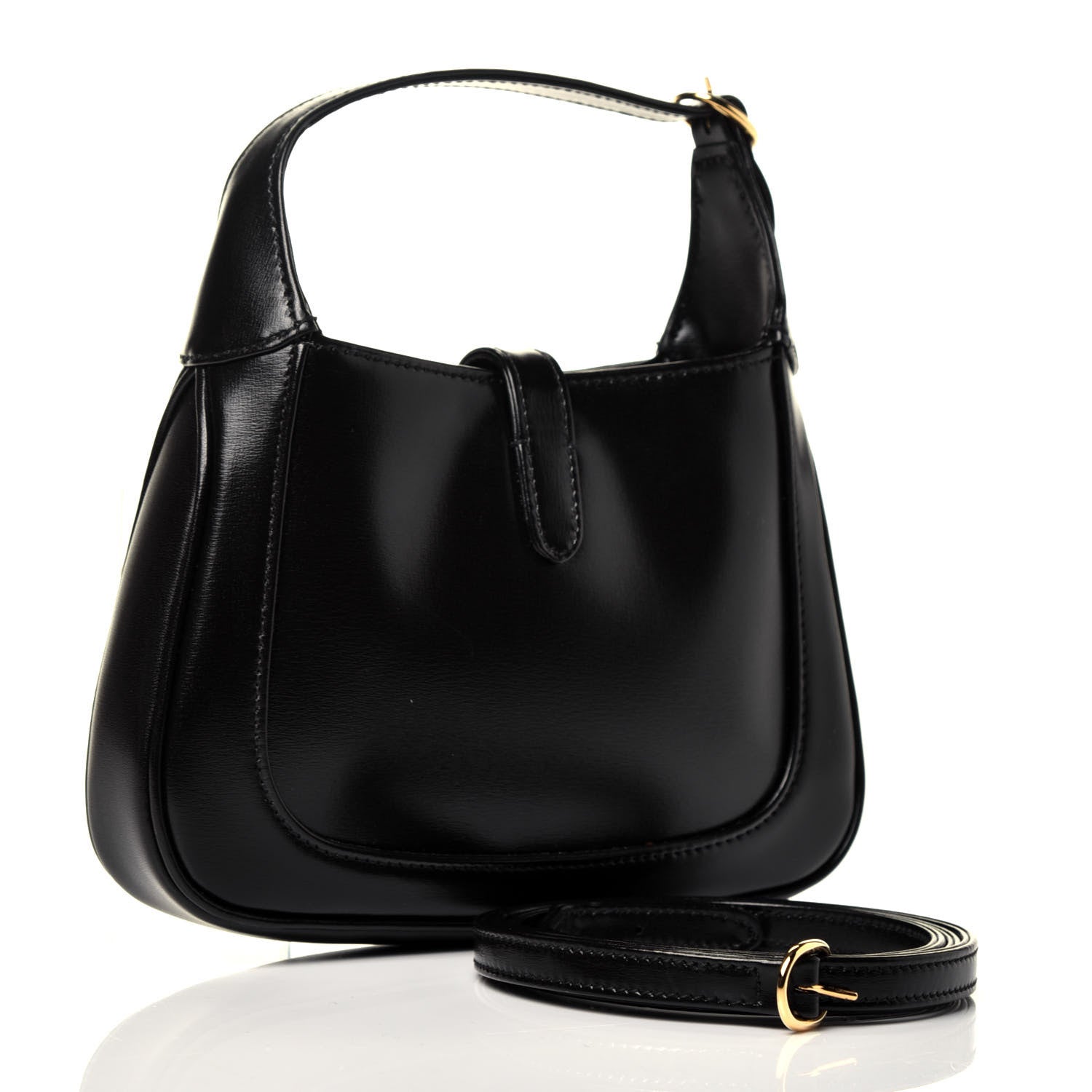 Gucci Boarded Dyana Lux Calfskin Mini Jackie 1961 Hobo Black 3 of 9