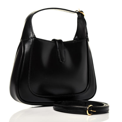Gucci Boarded Dyana Lux Calfskin Mini Jackie 1961 Hobo Black 3 of 9