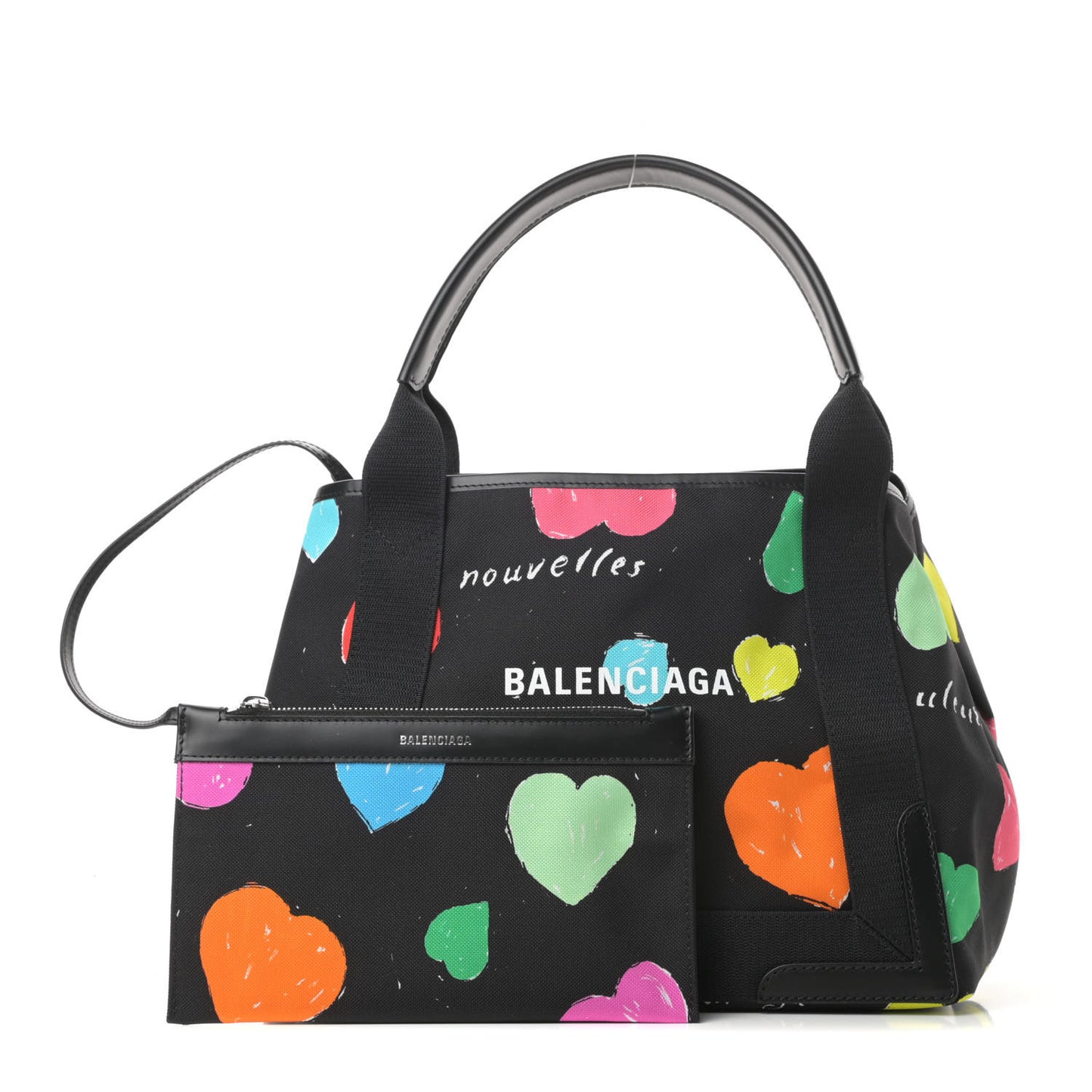 Canvas Archive Hearts S Navy Cabas Black Multicolor