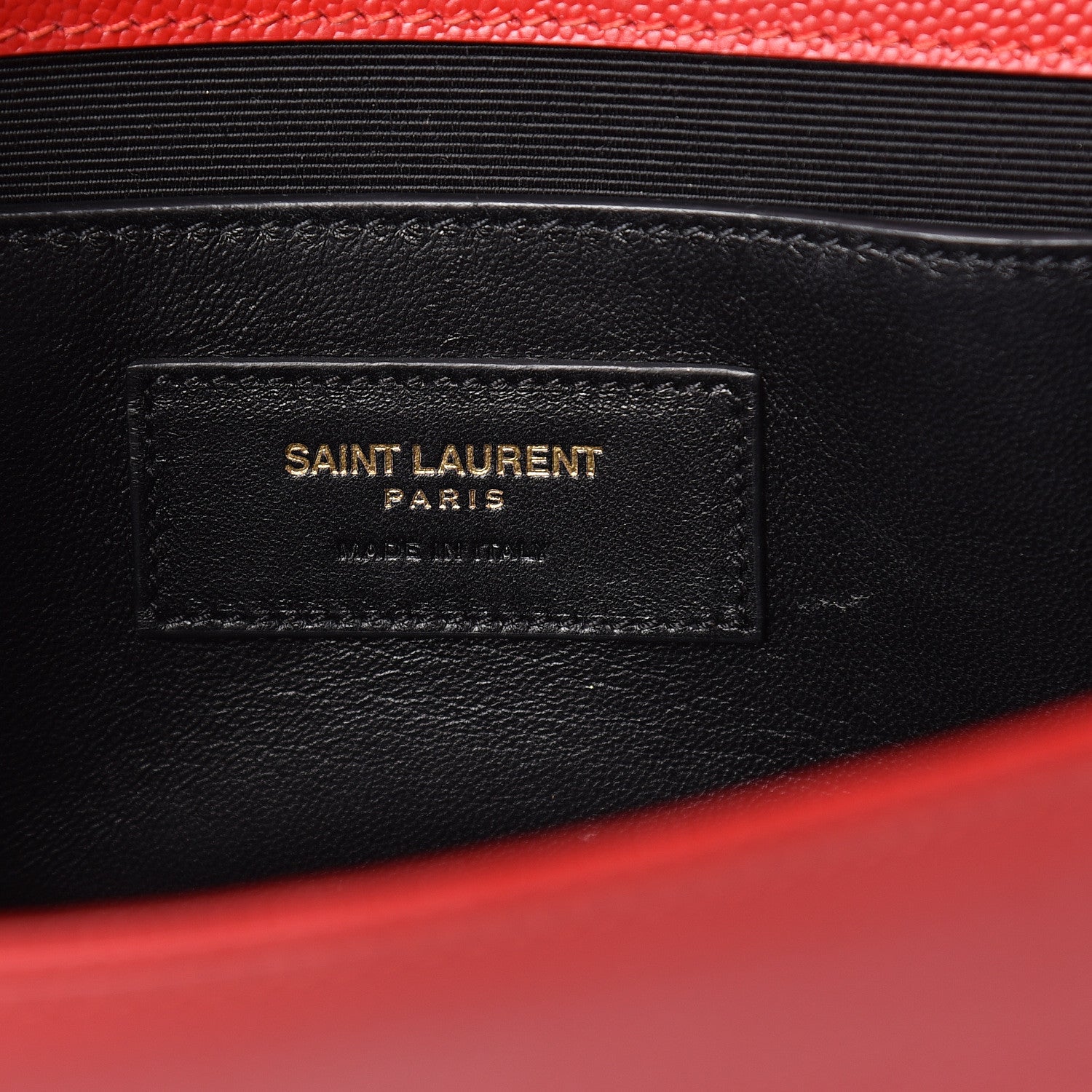 Saint Laurent Grain De Poudre Classic Monogram Cassandre Clutch New Red 6 of 9