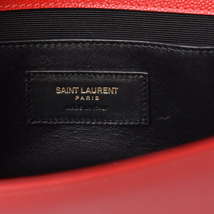 Saint Laurent Grain De Poudre Classic Monogram Cassandre Clutch New Red 6 of 9