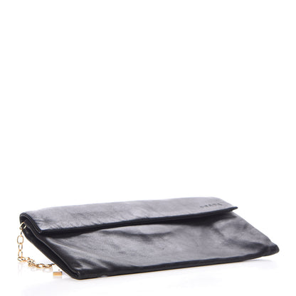 Prada Nappa Flap Clutch Black 4 of 7