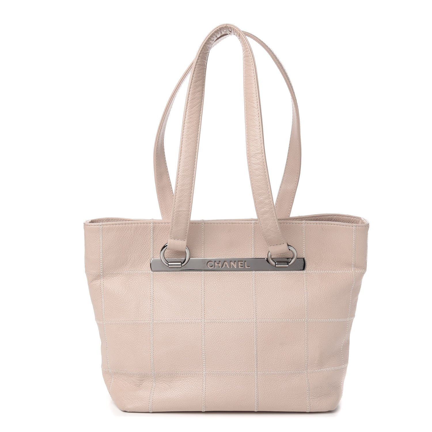 Chanel Caviar Square Stitched Tote Light Pink 1 of 12