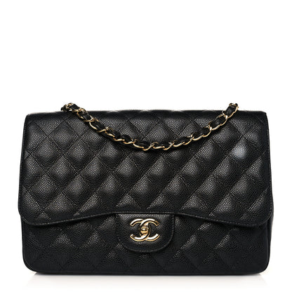 Chanel Caviar Quilted Jumbo Single Flap Black 1 of 10