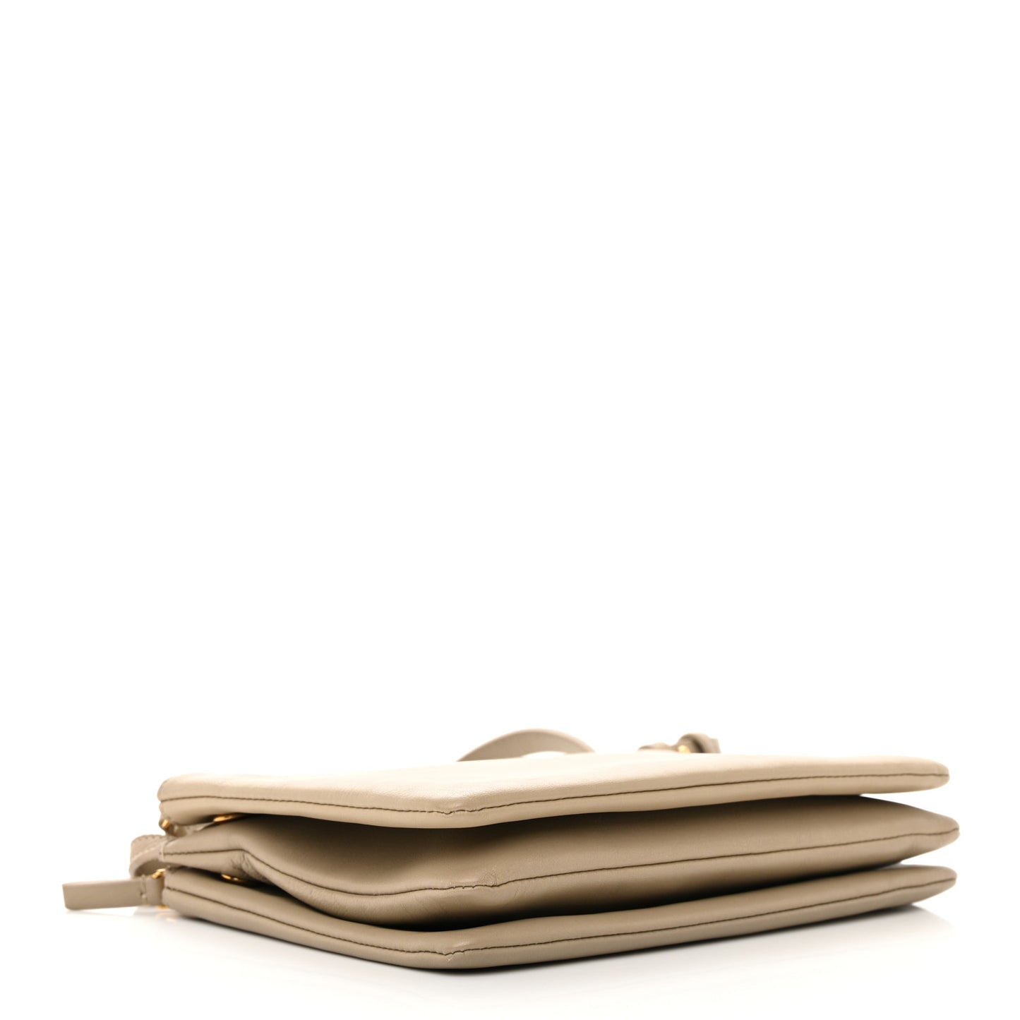 Lambskin Small Trio Crossbody Bag Beige