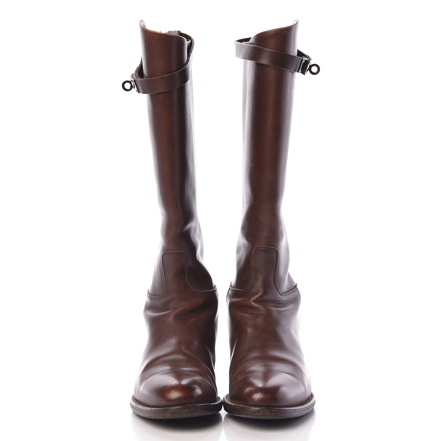 Hermes Box Kelly Jumping Boots 37 Chocolate 2 of 24