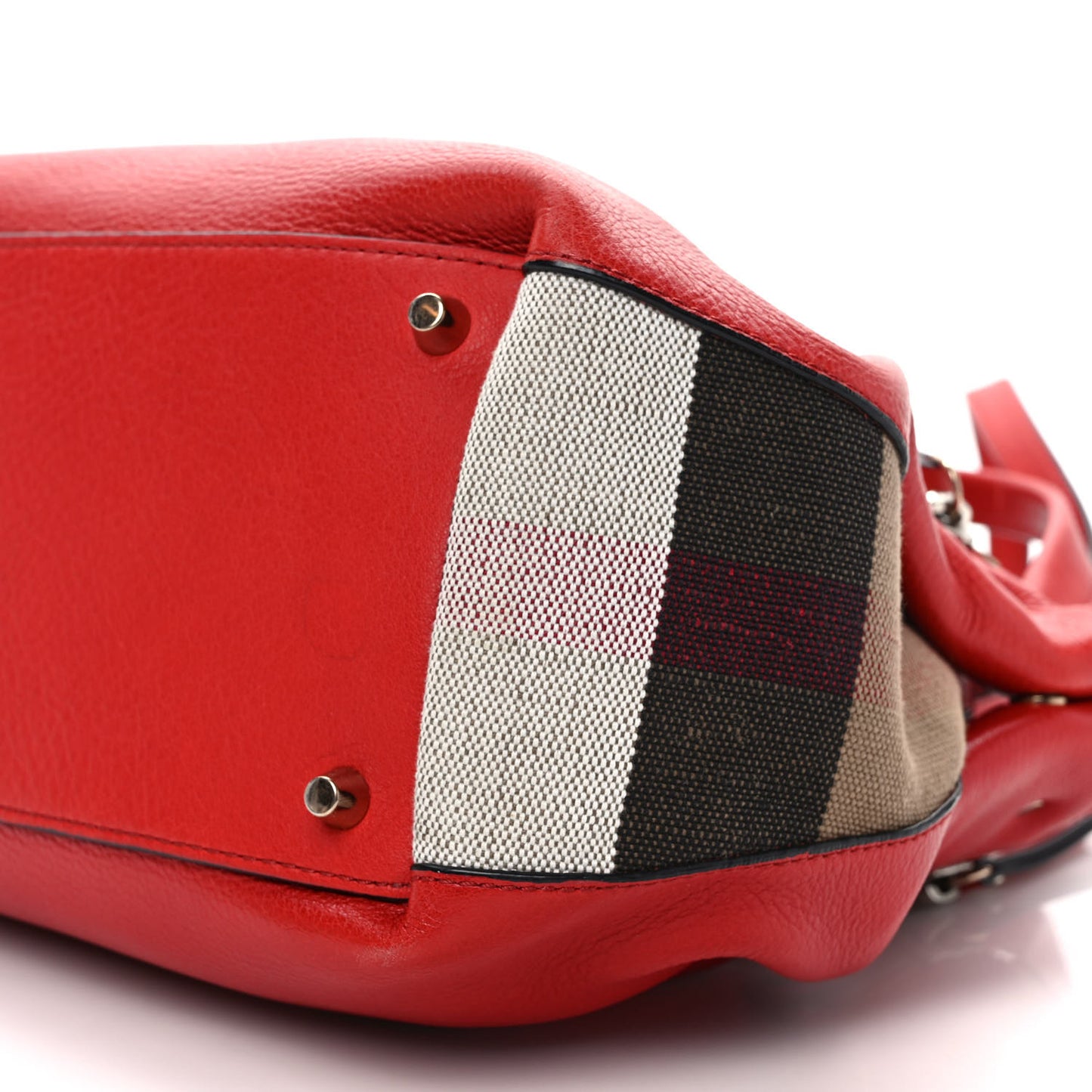 Grainy Calfskin House Check Small Maidstone Red