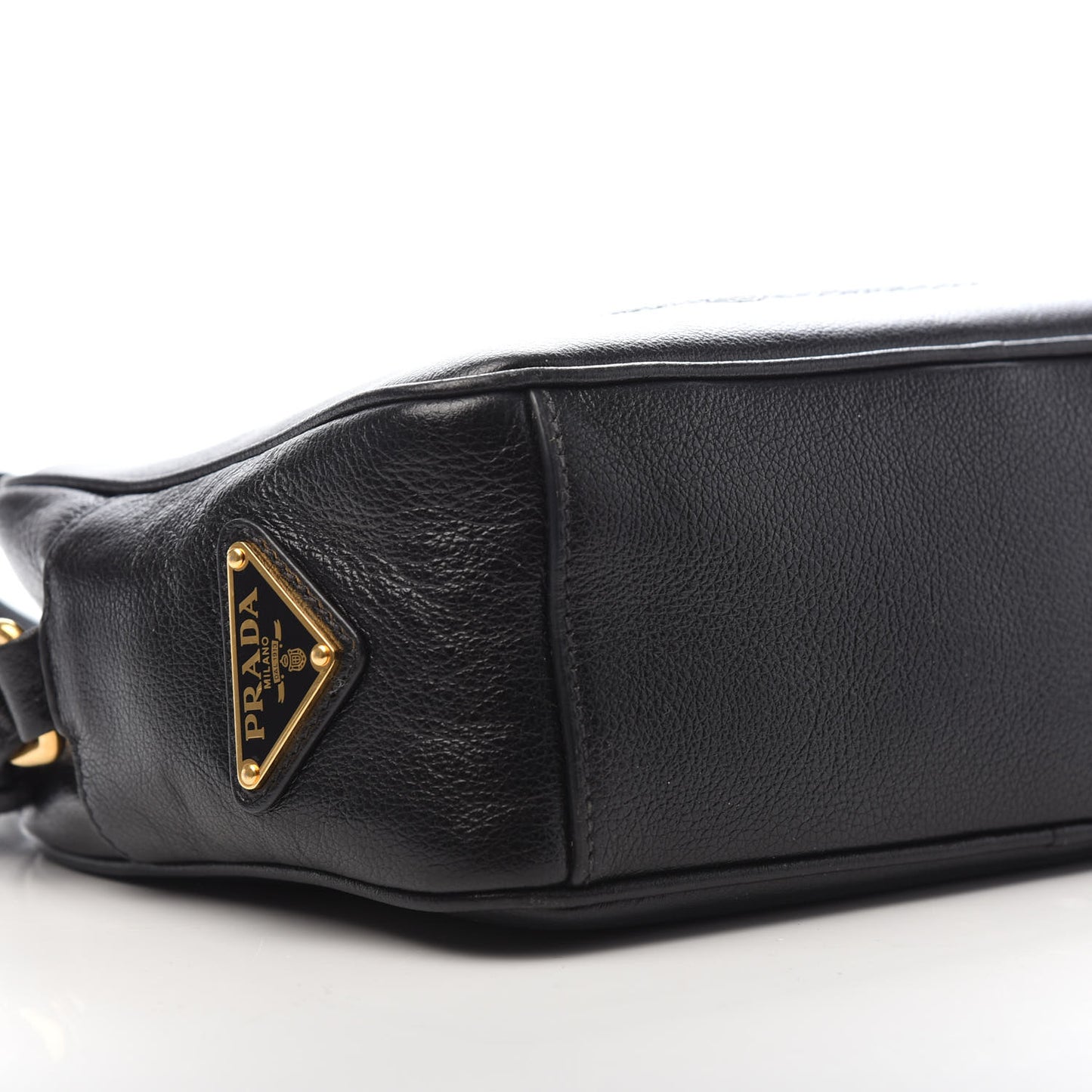 Glace Calf Logo Crossbody Black