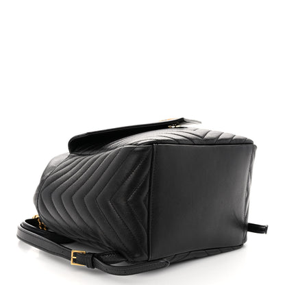Saint Laurent Lambskin Matelasse Monogram Joe Backpack Black 4 of 9