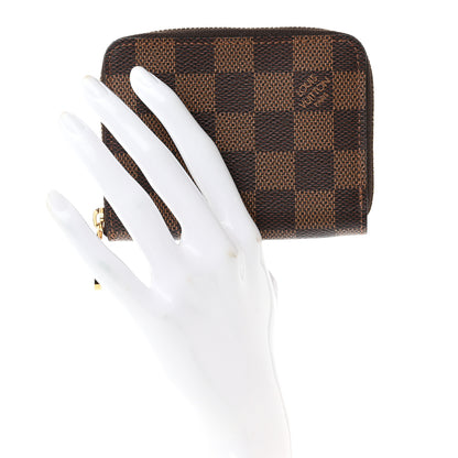 Louis Vuitton Damier Ebene Zippy Coin Purse Rose Ballerine 2 of 7